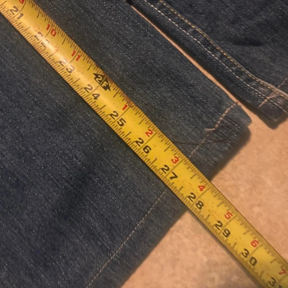 Navy blue makaveli denim jeans with a relaxed baggy bootcut fit Size 36x30